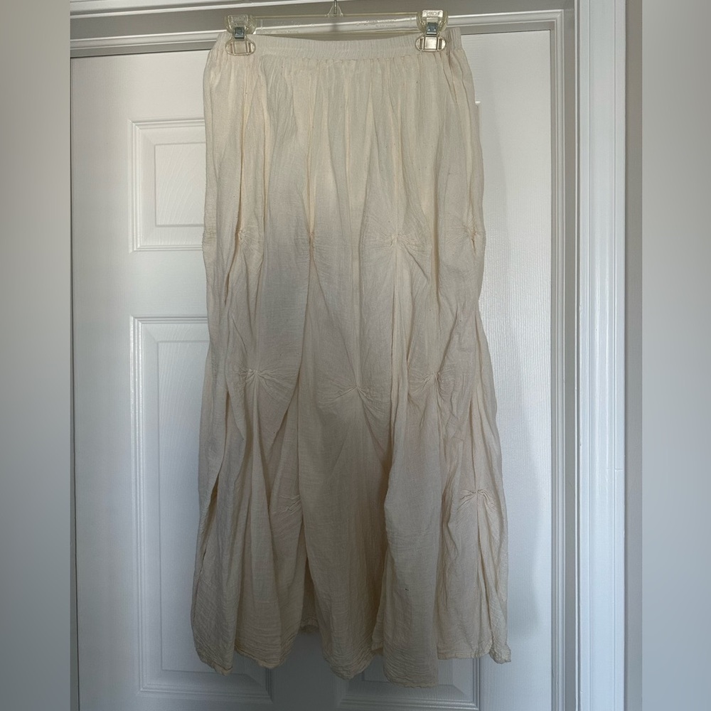 Cream Shabby Chic Maxi Skirt
